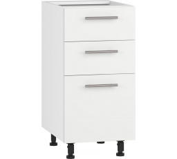 VENTO D3S-40/82 spodní skříňka se zásuvkami, mechanismus Hettich čelní strana: bílý mat (1p=1ks)