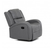 Polohovací křeslo, šedá, látka vintage, TV-4089 GREY