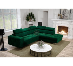 Rohová sedací souprava ORION II s funkcí spaní 225x255 cm - zelená , pravá