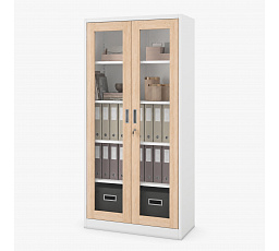 AMELIAN skříň ECO: BÍLÁ RAL9003 + DUB SONOMA H1850*Š900*H400