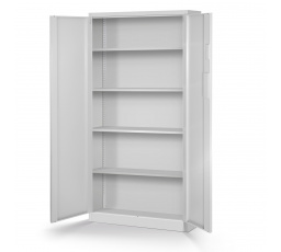 Kancelářská kovová skříň na dokumenty DANIEL, 900 x 1850 x 400 mm, šedá