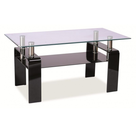 STELLA konferenční stolek černá/sklo (STELLACZ) (S) (K150-Z)