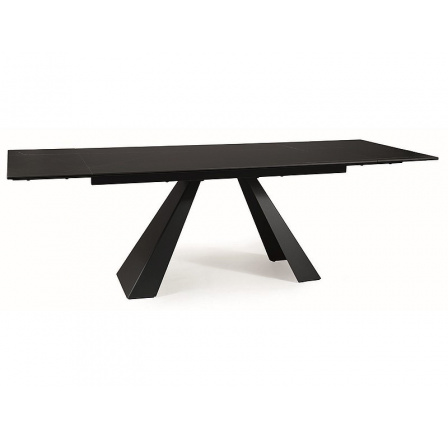 Jídelní stůl SALVADORE CERAMIC, SAHARA NOIR černá/Černý mat, 160(240)x90 cm