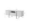 RTV skříňka Verica 150 cm s výklenkem - černý beton / zlaté nožky