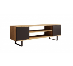 TV skříňka Lofter 155 cm Dub Craft+Černá