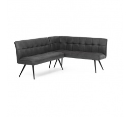 Jídelní lavice, šedá, látka vintage, DCL-D1950 GREY3