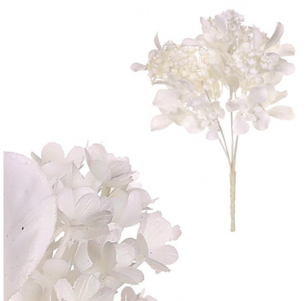 Umělý trs - drobné květy, barva bílá