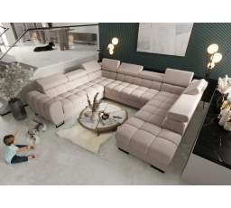 Rohová sedací souprava ASPEN MAX I 265x350x225 cm - levá, béžová