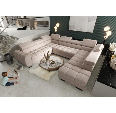 Rohová sedací souprava ASPEN MAX I 265x350x225 cm - levá, béžová Rohová sedací souprava ASPEN MAX I 265x350x225 cm - levá, béžová
