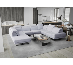 Rohová sedací souprava FIORE MAX I 220x350x265 cm - šedá , pravá