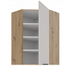 Horní rohová skříňka SOLEA - 60x60 GN-90 1F (45°), Dub Artisan/Kašmír