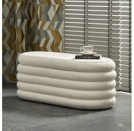 Taburet BLISS s úložným prostorem, krémová