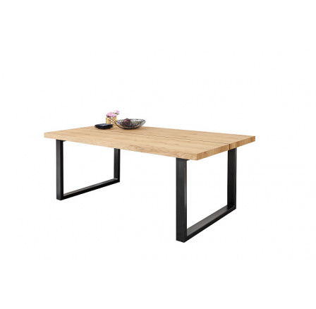 MALTA - Jídelní stůl 160x90 Dělená deska ( NATURA MATIN) dřevo DUB PŘÍRODNÍ kolekce "B" (K250-Z)