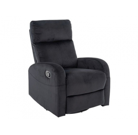 Polohovací otočné křeslo OLIMP VELVET, Černý Bluvel 19