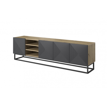 TV skříňka Asha 200, Dub artisan / rivier stone matt