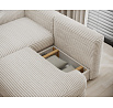 Ripeli Corner Sofa Bed with Storage, White Velvet, Left-Hand Facing Modullo 01 180x128 Left 1