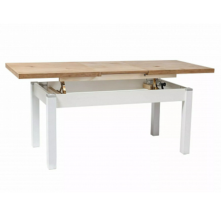 Konferenční stůl KLEOPATRA, Dub Lancelot/Bílý molomat