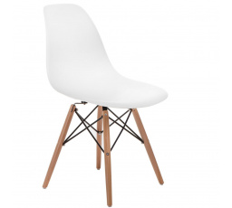 Židle P016W PP bílá, dřevěné nohy