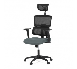 Kancelářská židle, houpací mechanismus, šedá síťovina, KA-B1025 GREY