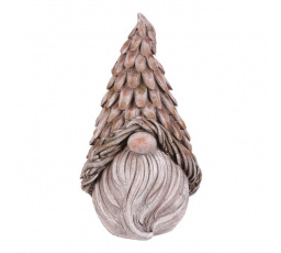 Trpaslík - hlava z magnesia, zahradní dekorace, šedá