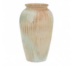 Váza keramická - tvar amfora, 30 cm, béžovo-zelená