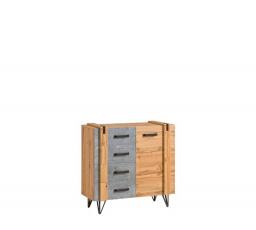 Systém "LOFTER" LO6 (Komoda 1D 4S) - Barva: beton millenium