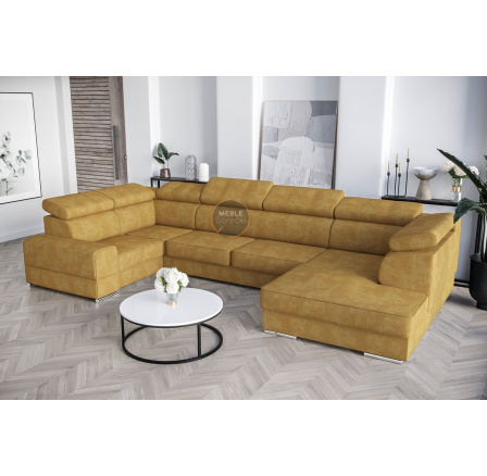 Rohová sedací souprava ROYAL MAX I 210x375x185 - žlutá , levá Rohová sedací souprava ROYAL MAX I 210x375x185 - žlutá , levá
