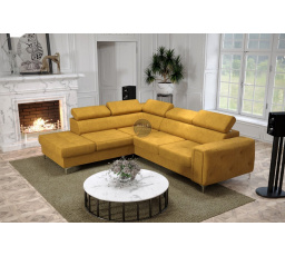 Rohová sedací souprava ORION II s funkcí spaní 225x255 cm - žlutá, levá