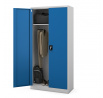 Uzamykatelná úklidová skříň DAVID 900 x 1850 x 450 mm, šedo-modrá