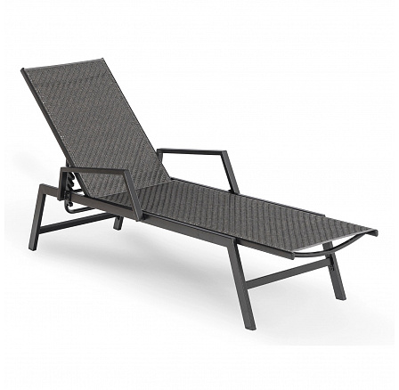 Zahradní lehátko ROULE Technoratan Černý
