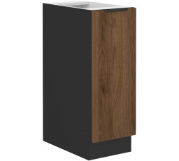 Dolní skřínka MONZA - 30 D CARGO BB, Černá mat/Ořech