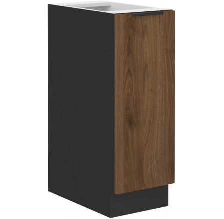 Dolní skřínka MONZA - 30 D CARGO BB, Černá mat/Ořech