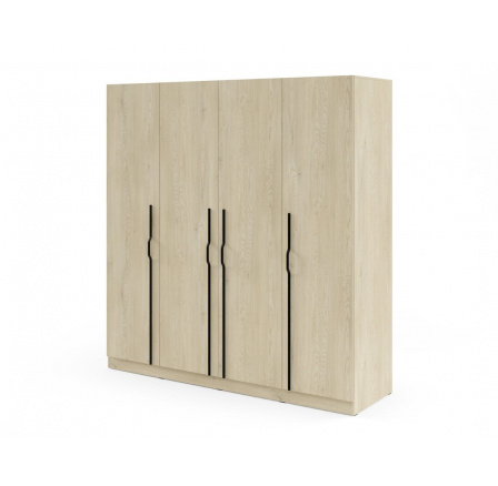 Skříň BRAGA 1 s kovovými madly a šuplíky dub cremona