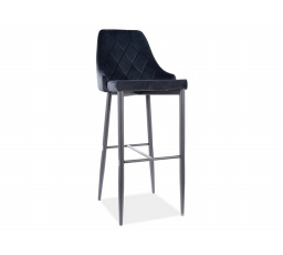 Barová židle TRIX B Velvet H-1, černá/černý Bluvel 19