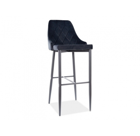 Barová židle TRIX B Velvet H-1, černá/černý Bluvel 19