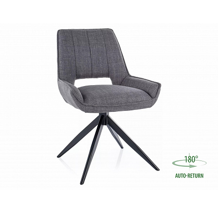 Jídelní otočná židle TELLO BJORN, Šedá 13/Černá