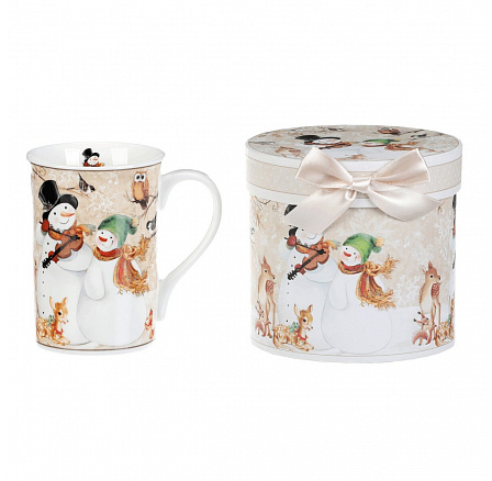 Hrnek porcelánový - 320 ml, dárkové balení, sněhuláci a veselá zvířátka Hrnek porcelánový - 320 ml, dárkové balení, sněhuláci a veselá zvířátka
