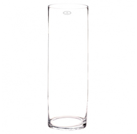 Váza skleněná - tvar válec, výška 50 cm, čirá Váza skleněná - tvar válec, výška 50 cm, čirá
