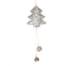 Stromek kovový - závěsná ozdoba, barva champagne