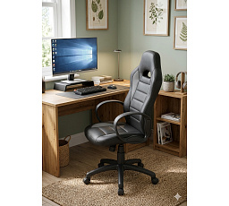 Kancelářská židle CX-0246M, černá / šedá