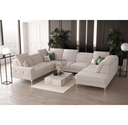 Rohová sedací souprava MALIBU MAX I 260x350x220 cm - béžová, Levá strana Rohová sedací souprava MALIBU MAX I 260x350x220 cm - béžová, Levá strana