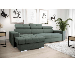 Rohová sedací souprava s funkcí spaní MARGO 160x250 zelená MY 37 - Rychlé doručení