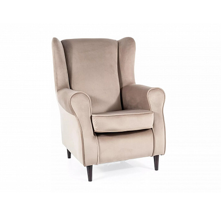 Křeslo BARON, Béžový Bluvel 40/Wenge Křeslo BARON, Béžový Bluvel 40/Wenge