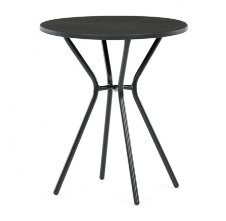 Zahradní stůl 60x60cm, kov, plast, černá, AZT-H1021 BK