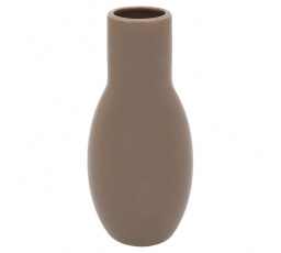 Váza keramická - zúžené hrdlo, barva cappuccino