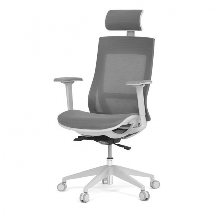 Kancelářská židle, synchronní mechanismus, šedá síťovina, KA-W004 GREY