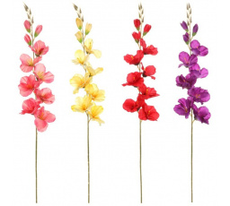 Gladiola - umělá řezaná, mix 4 barev, cena za 1 ks
