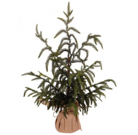 Stromek v jutovém obalu - umělý, zelený Stromek v jutovém obalu - umělý, zelený