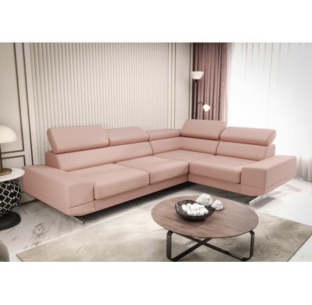 Rohová sedací souprava MILANO II přírodní kůže - přírodní kůže - volitelná barva, pravá