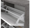 Botník SIMPLICITY 206, Beton/Bílý lesk